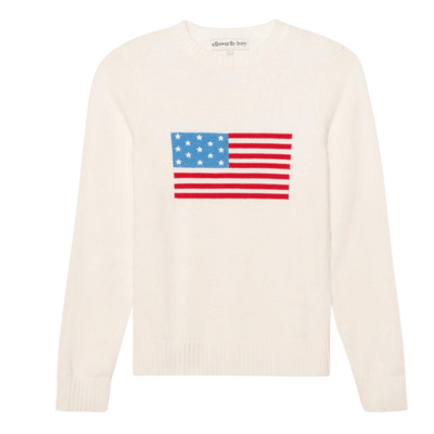 Women's ivory American flag sweater