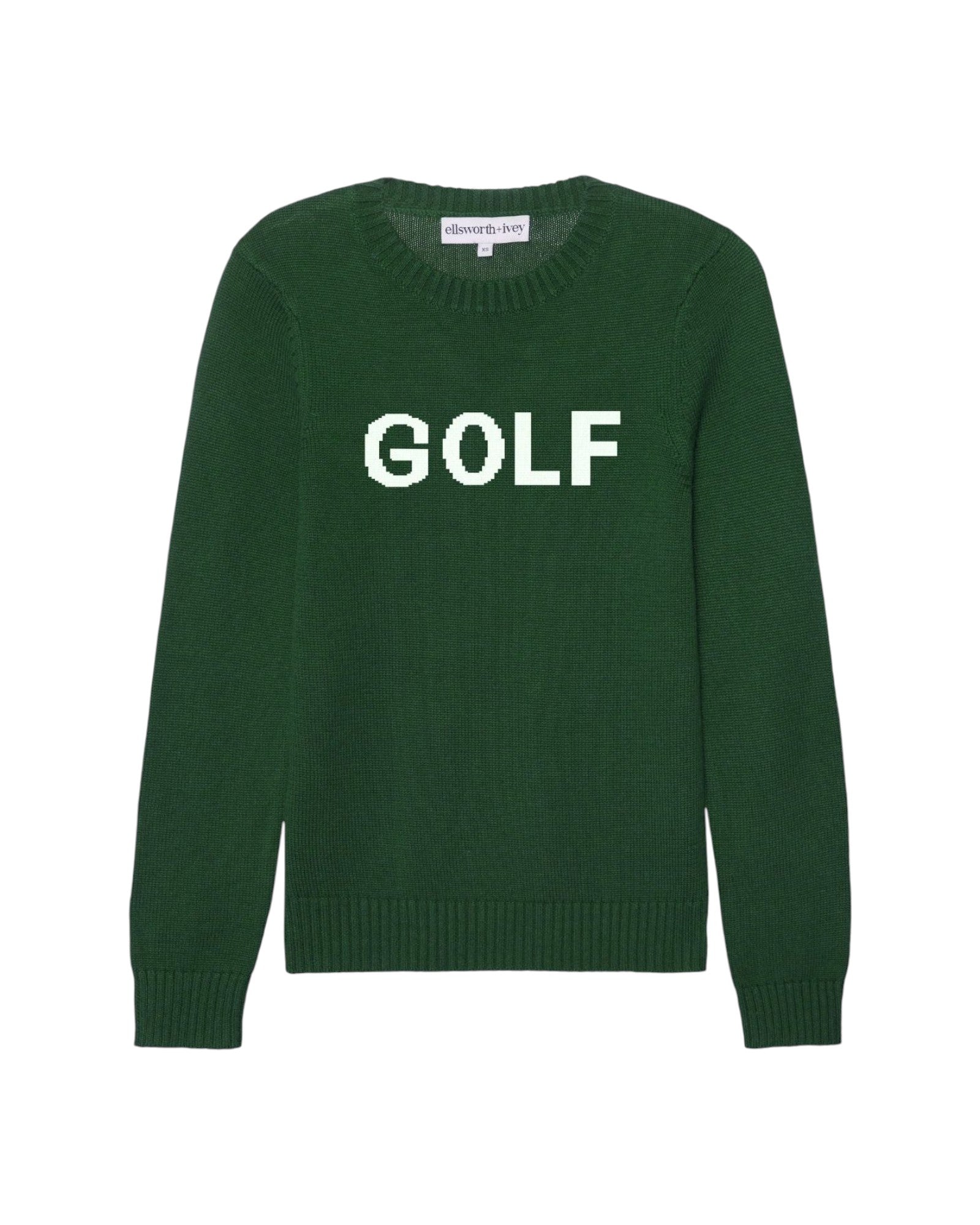Classic Crew Golf Sweater — Green | Ellsworth + Ivey