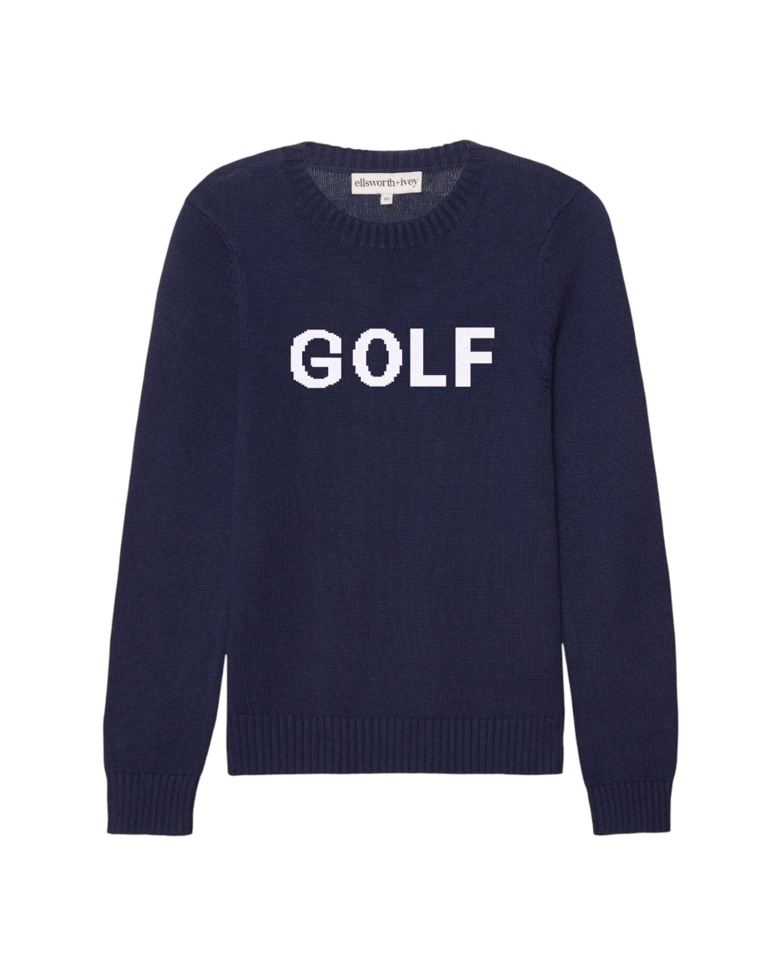Classic Crew Golf Sweater — Navy | Ellsworth + Ivey