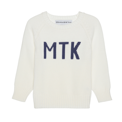 Kid's ivory and navy MTK sweater
