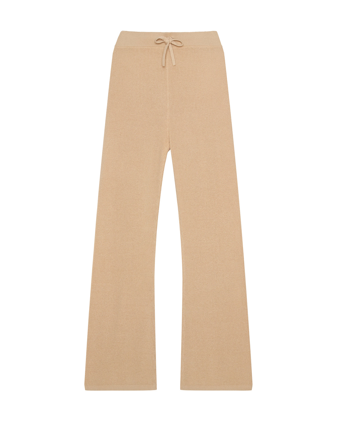 A pair of wide-leg knit women&
