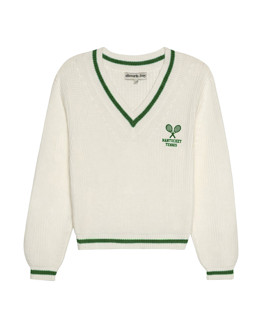 An off-white ivory ribbed knit cropped women&