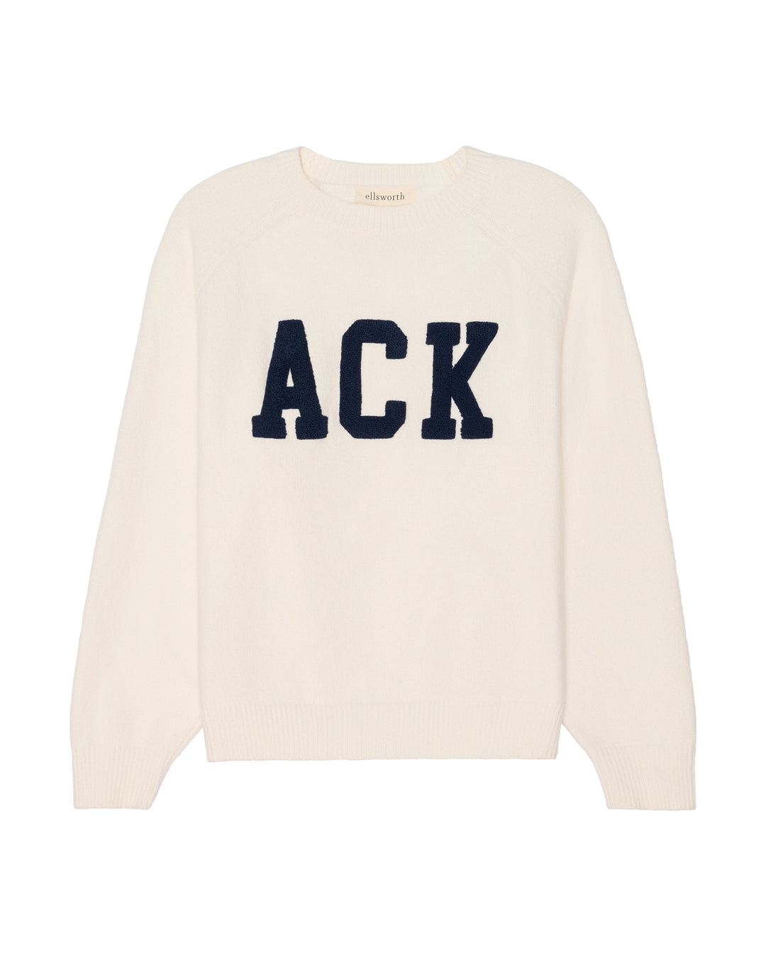 An ivory off-white crewneck women&