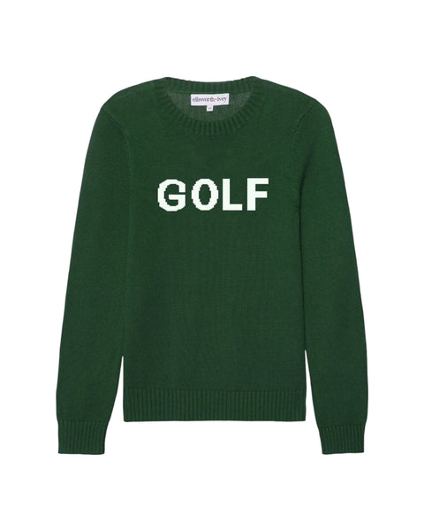 Classic Crew Golf Sweater — Green | Ellsworth + Ivey