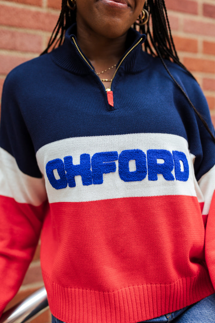 Game Day Quarter Zip Sweater - Oxford – Ellsworth & Ivey