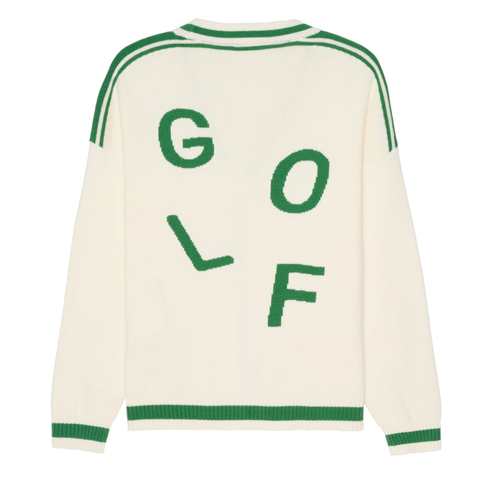 Emily Varsity Cardigan - Golf