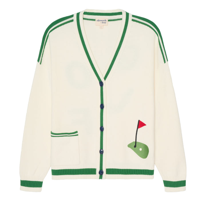 Emily Varsity Cardigan - Golf