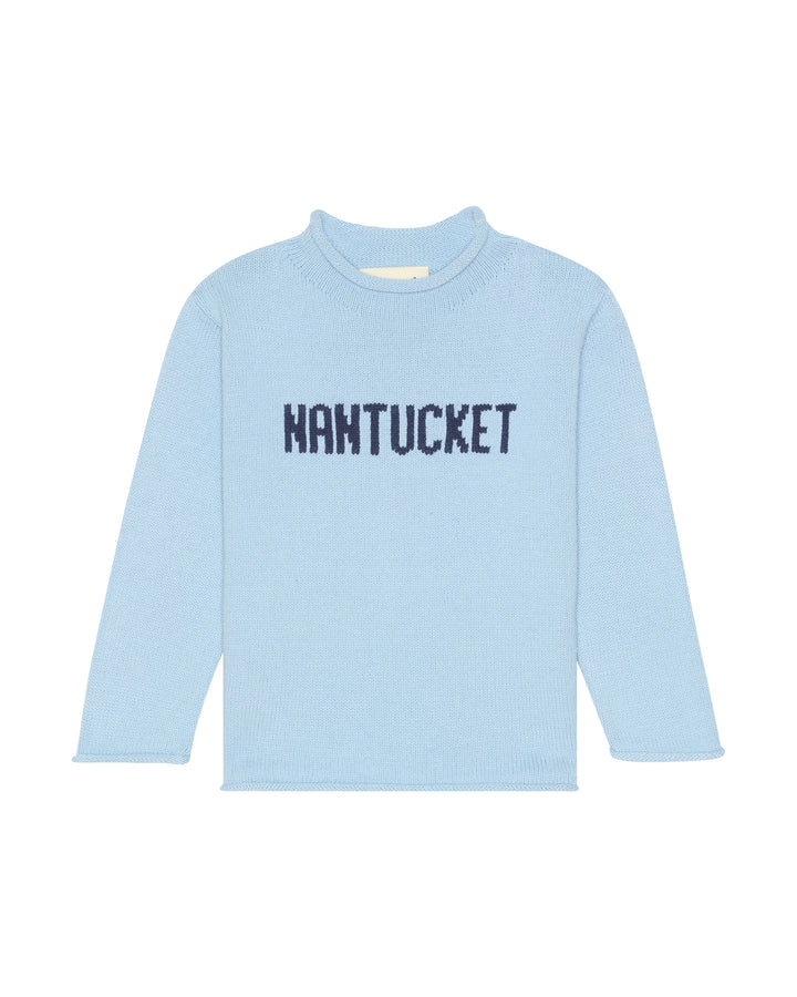 Kids Parker Roll Neck Sweater - Nantucket