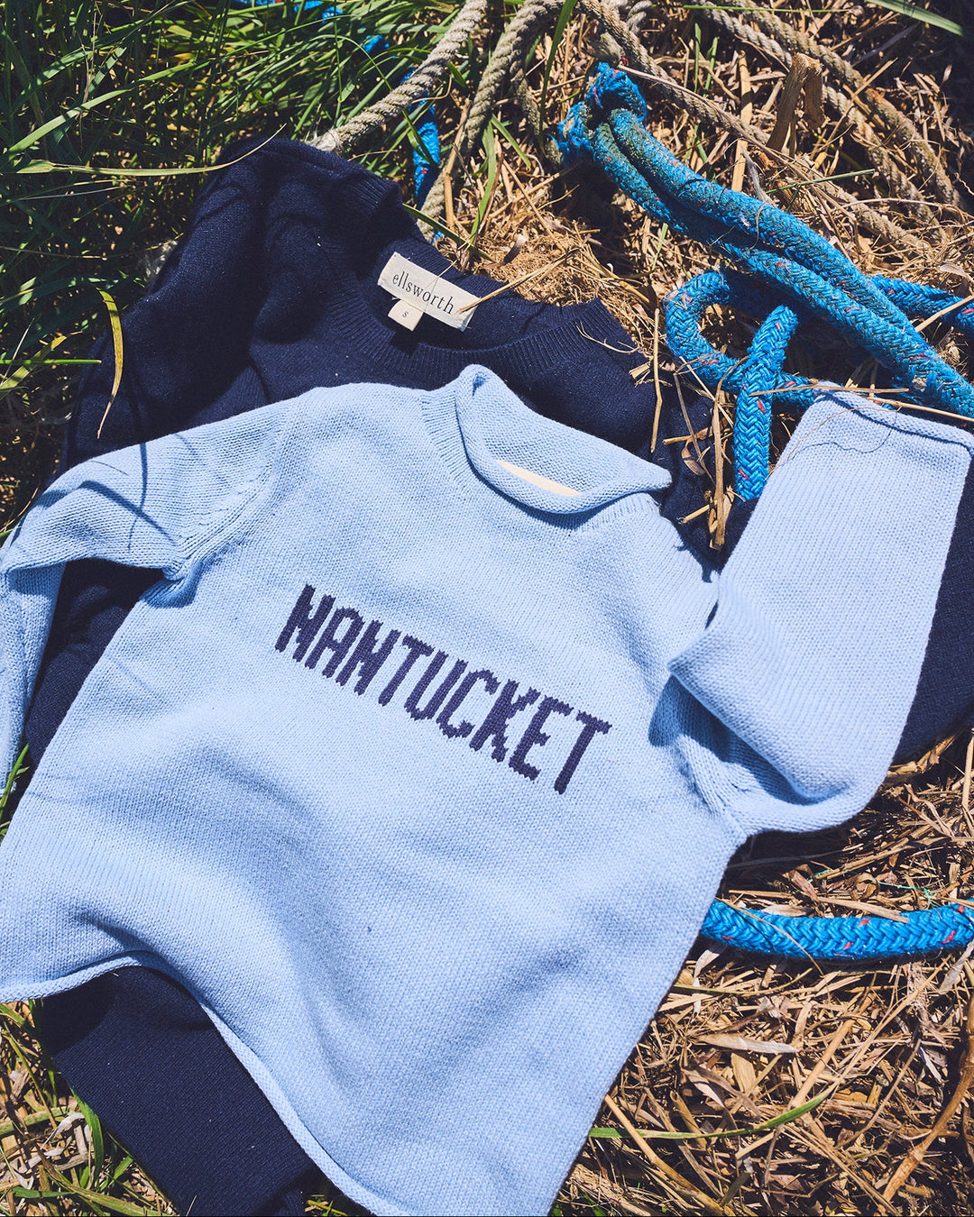 Kids Parker Roll Neck Sweater - Nantucket