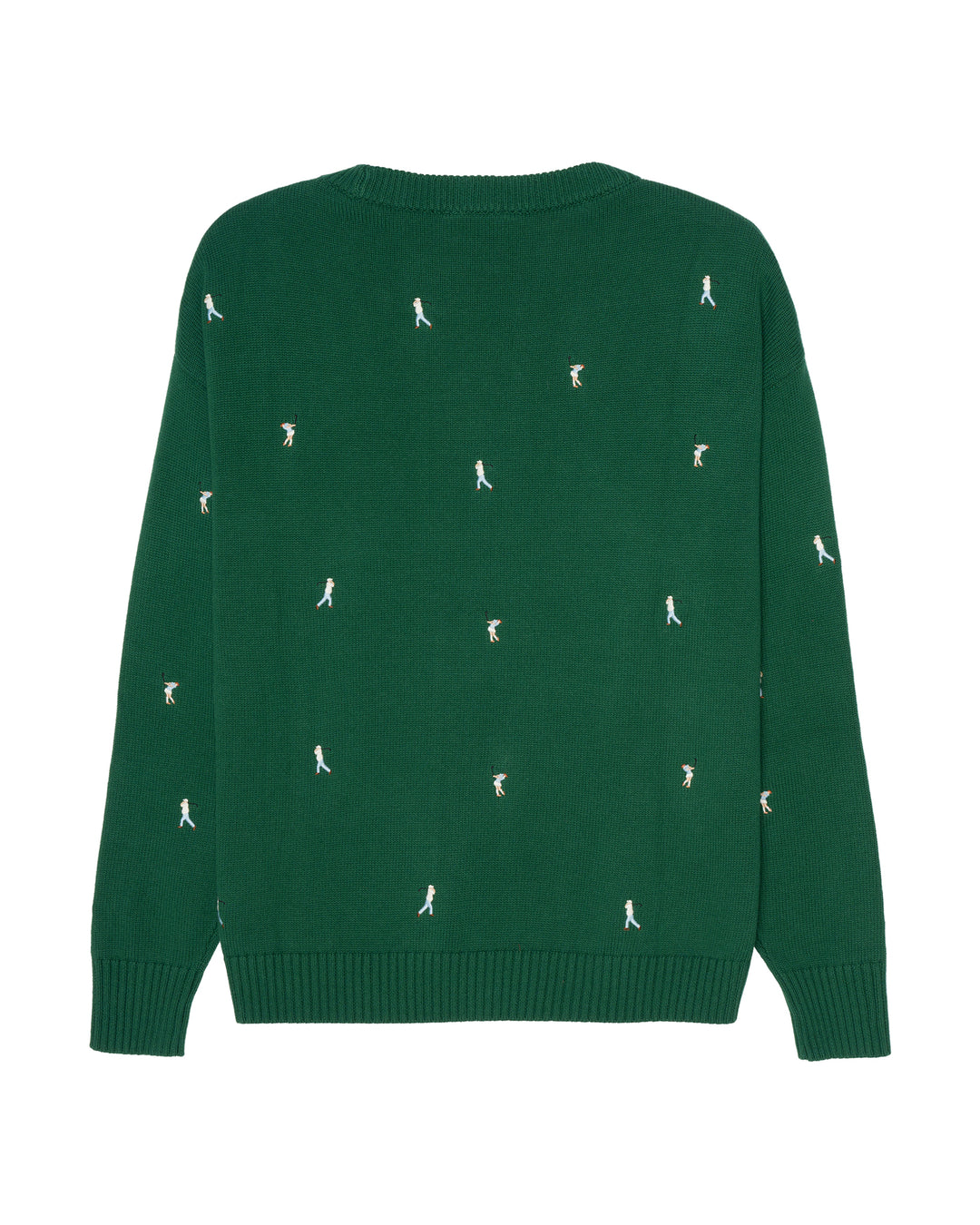 A dark green crewneck women&