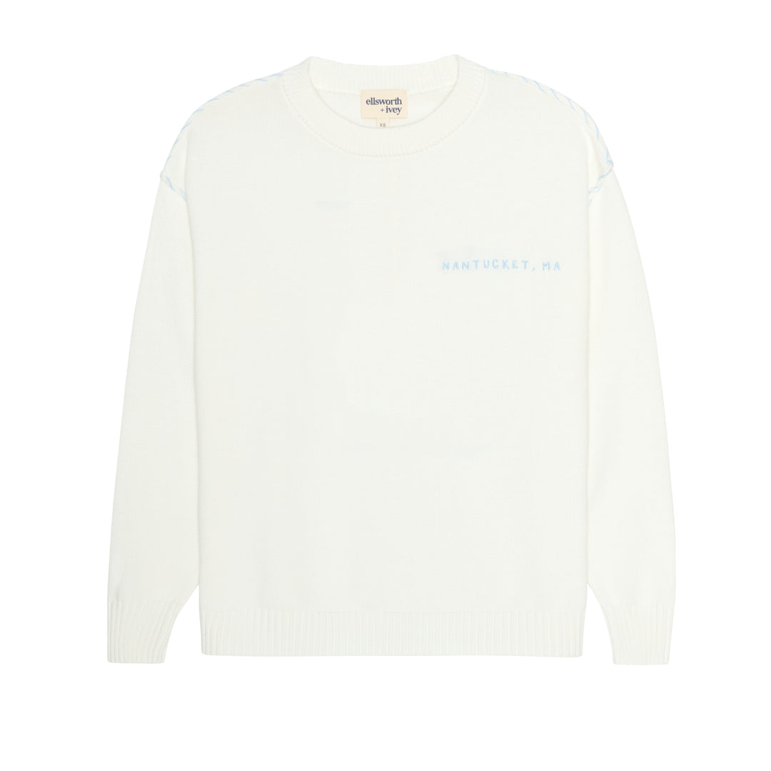 Riley Lobster Crewneck - Ivory