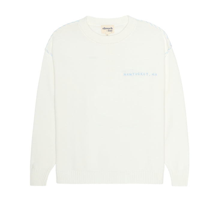 Riley Lobster Crewneck - Ivory