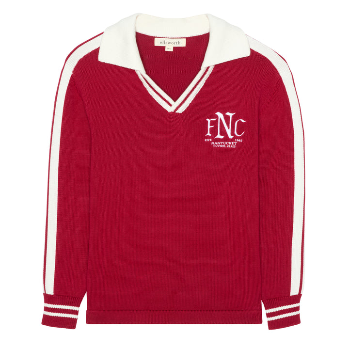 Ryan Unisex Futbol Knit Sweater - Burgundy