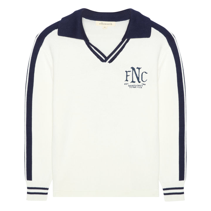 Ryan Unisex Futbol Knit Sweater - White