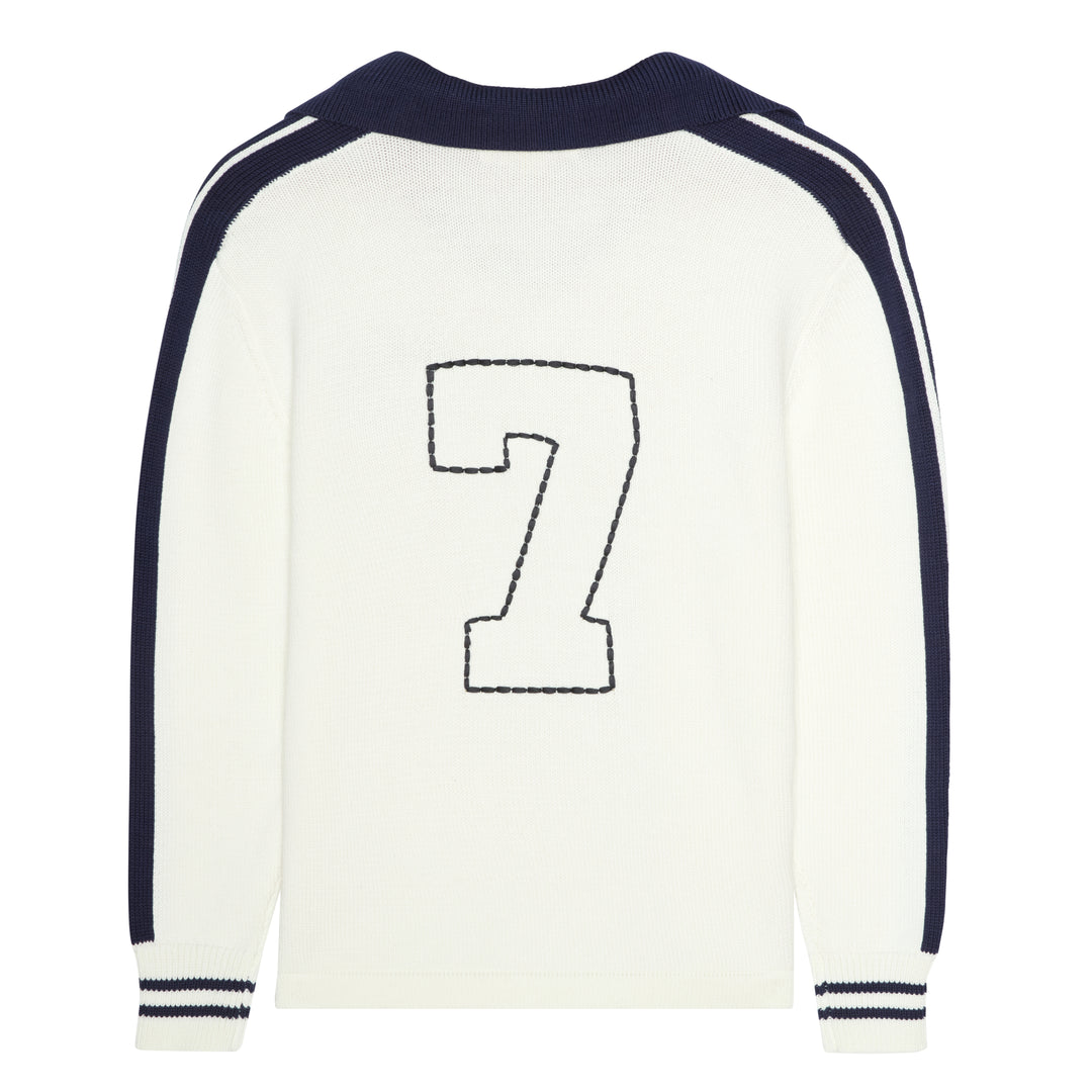 Ryan Unisex Futbol Knit Sweater - White