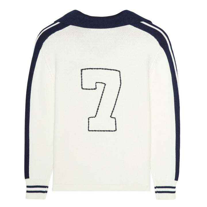 Ryan Unisex Futbol Knit Sweater - White