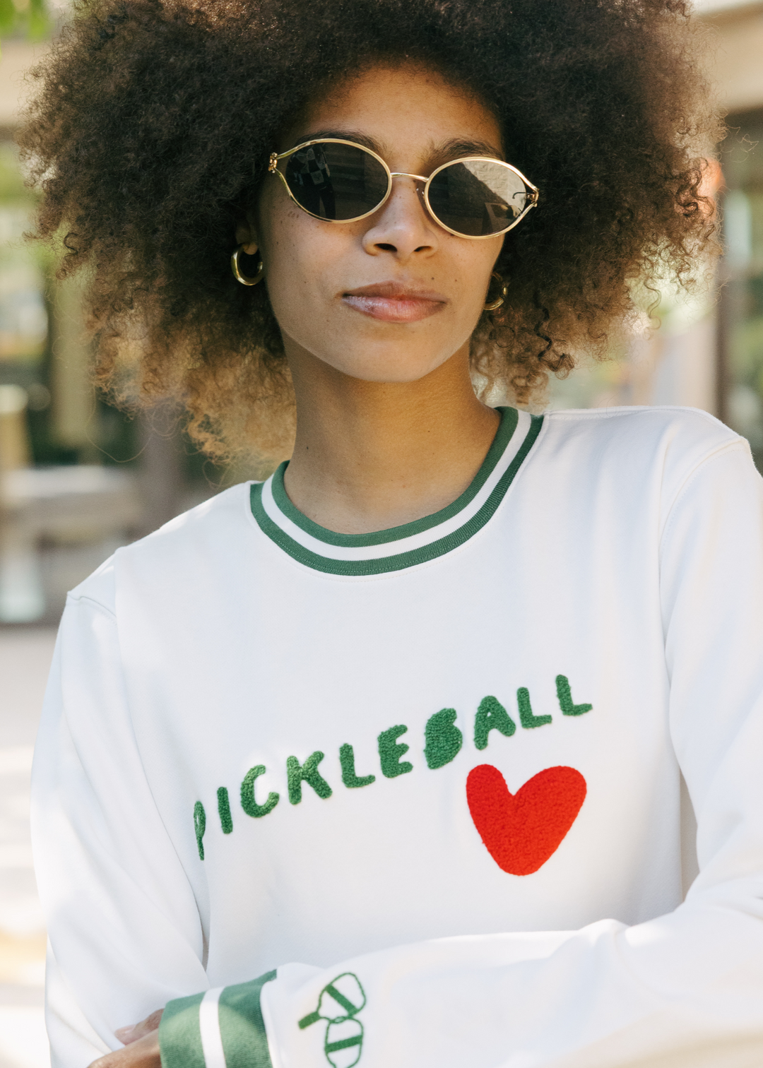 Elle Sweatshirt - Pickleball Heart