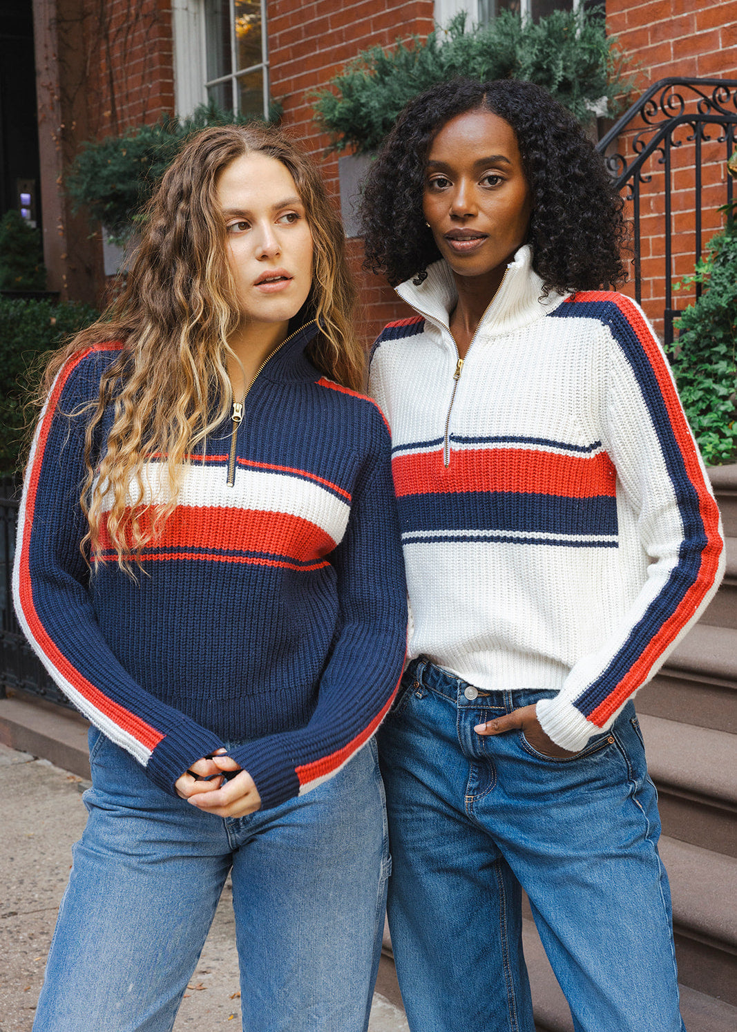 Aspen Quarter Zip - Retro Block