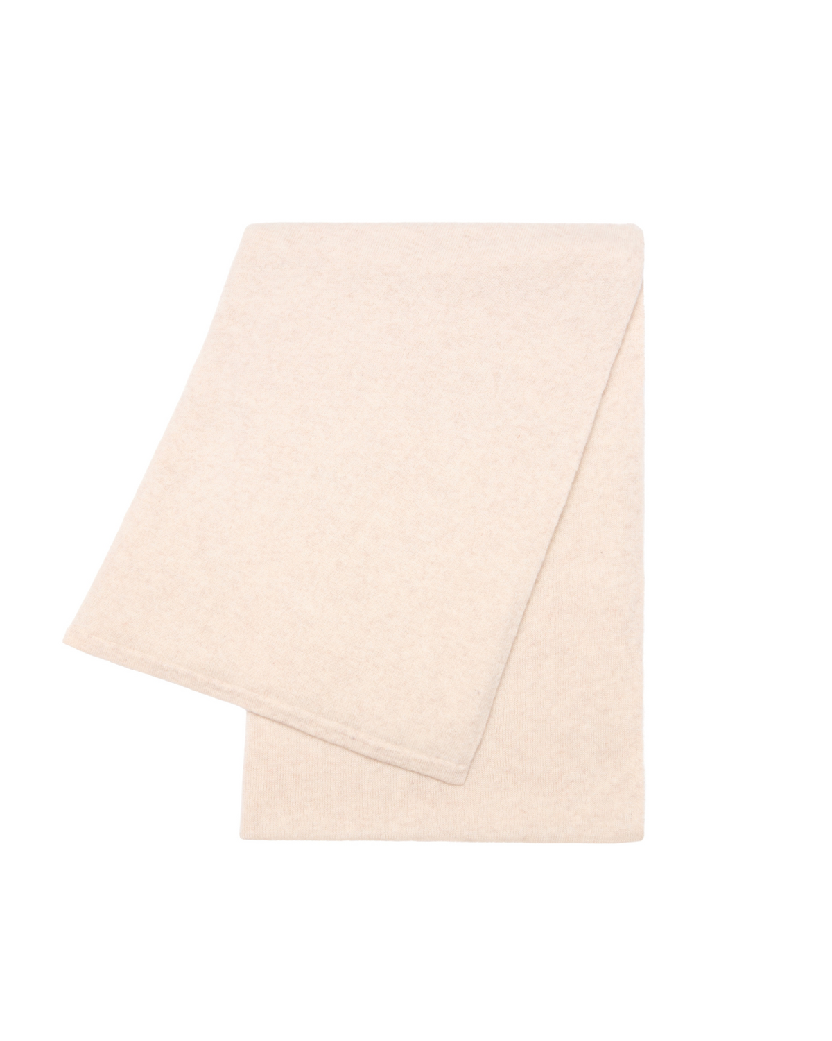 An ultra soft oatmeal tan wool/cashmere blend wrap scarf folded on a white background. Cashmere Travel Wrap in Oatmeal by Ellsworth + Ivey.
