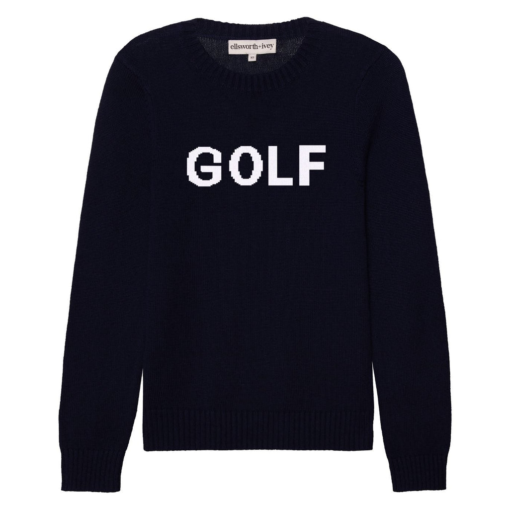 FIDES GOLF CREW NECK LINING KNIT サイズ　L Ellsworth & Ivey Women's Golf Classic Crewneck Sweater - Black