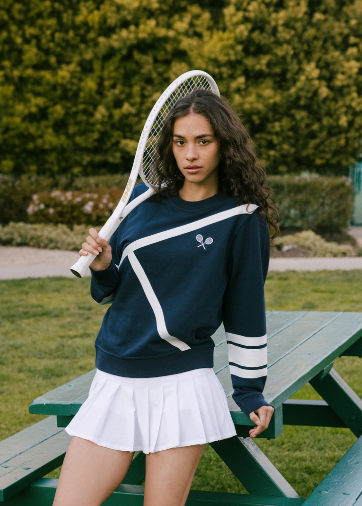 Elle Sweatshirt - Tennis Lines