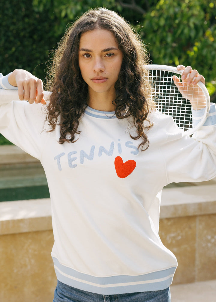 Elle Sweatshirt - Tennis Heart