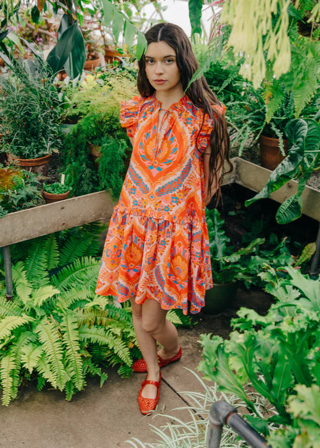 Edith Dress - Jupiter Orange