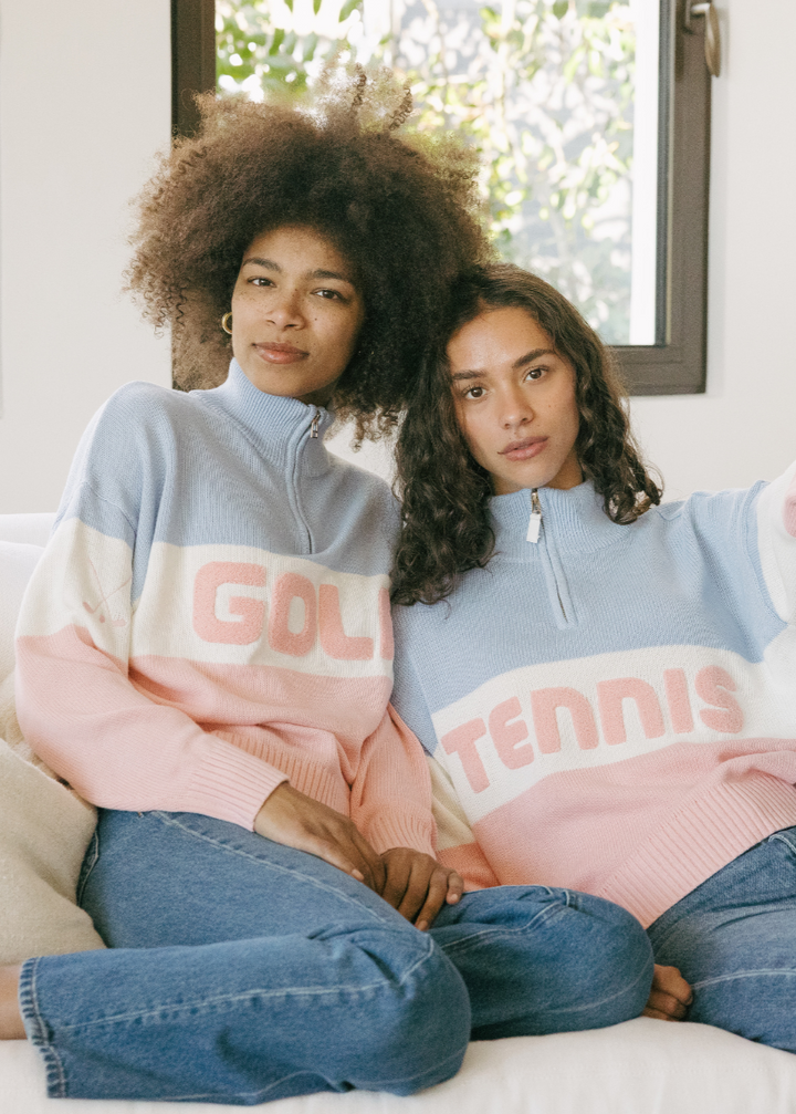 Madison Quarter Zip - Tennis Colorblock