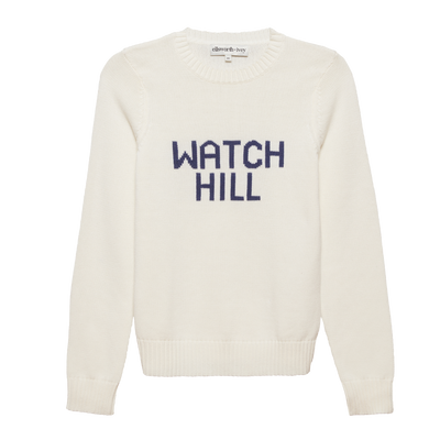 Women's ivory and navy Watch Hill sweater