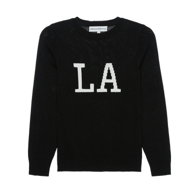 Women's black and ivory LA sweater