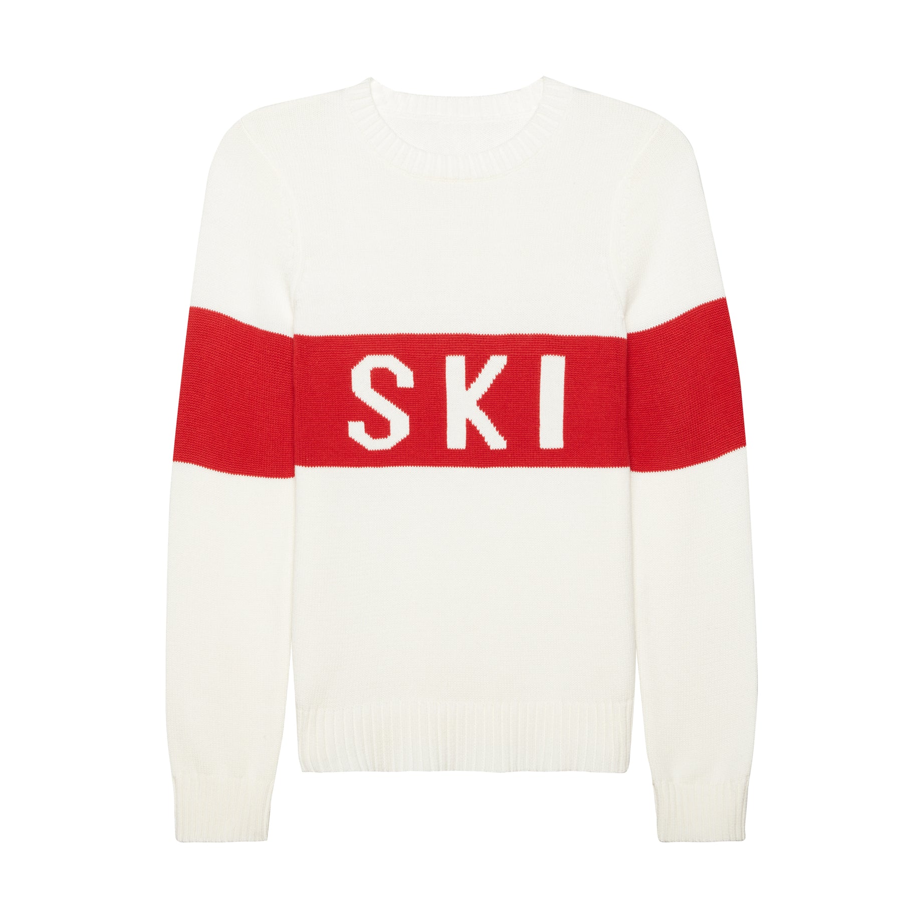 White ski sweater sales