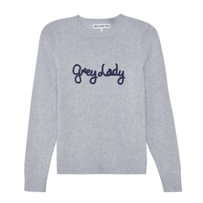 Women's grey and navy Grey Lady Nantucket Sweater