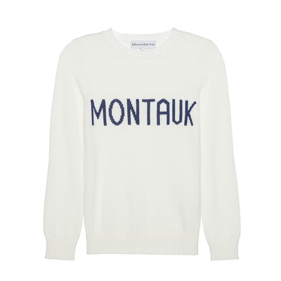 Women's ivory and navy Montauk sweater